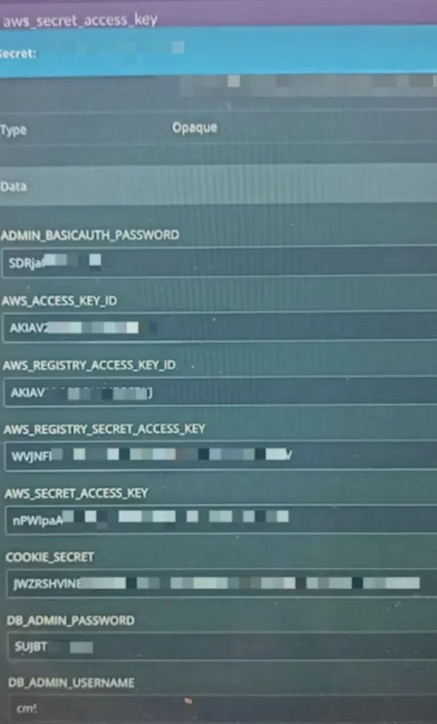 aws secret access key