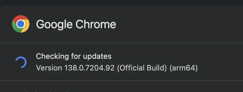 Chrome update